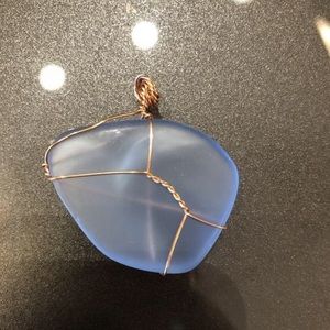 Wire Wrapped Sea Glass Pendant